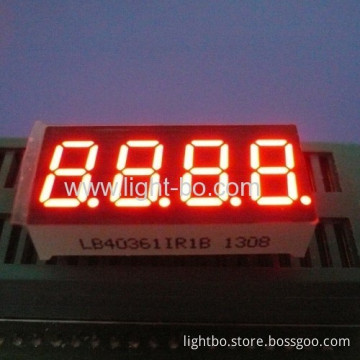 Super Bright Red 4-digit 0.36 Inch ( 9.2mm ) Anode 7-segment Led Display 